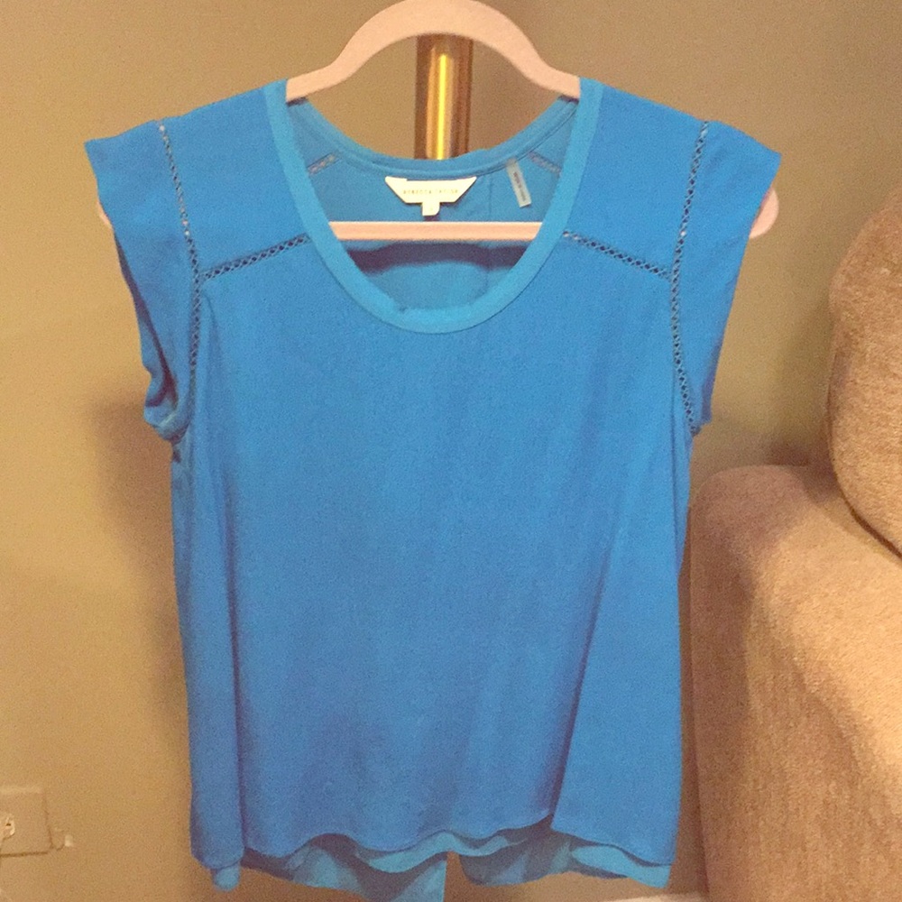 Rebecca Taylor blue open back top